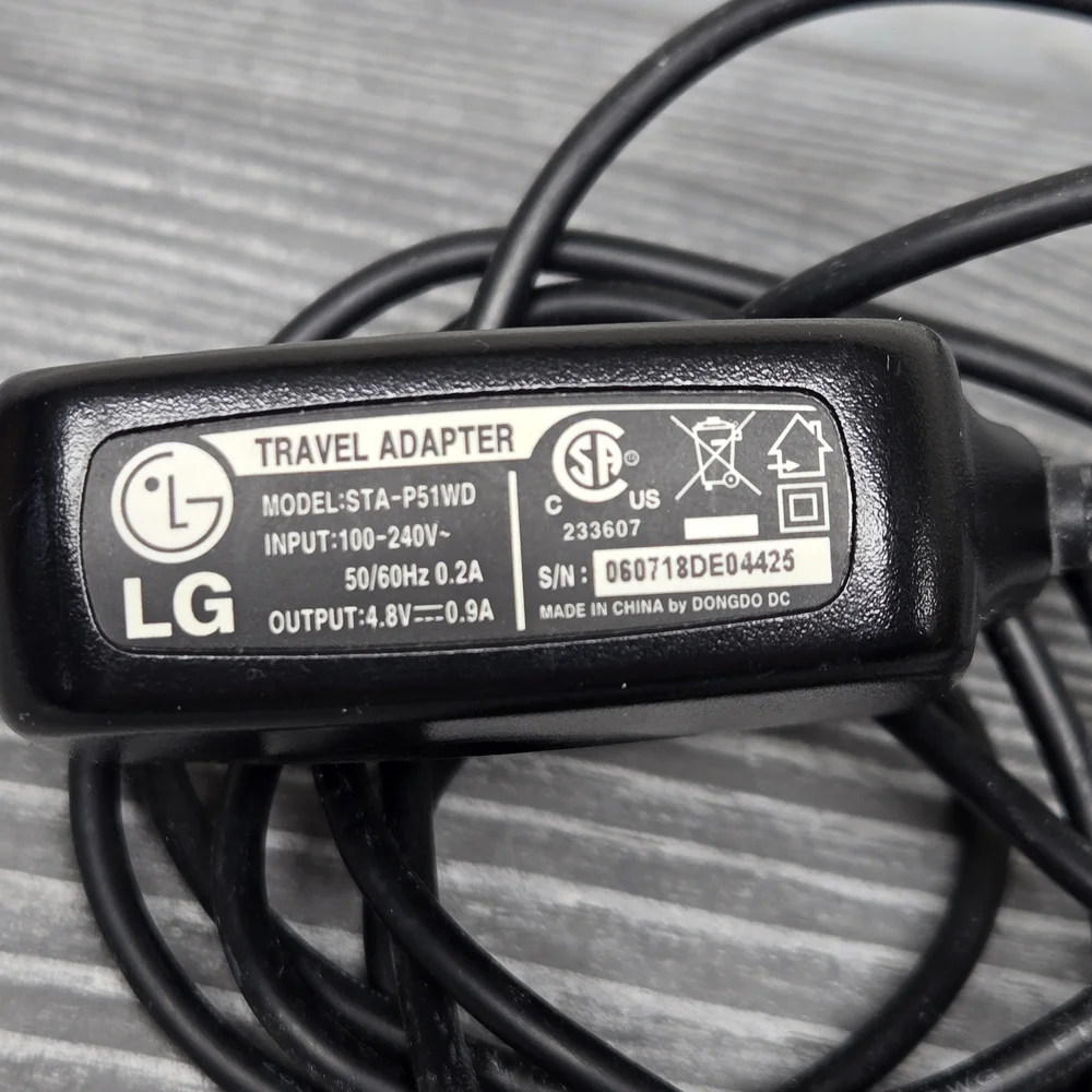 LG Travel‎ Adapter Wall Charger Model STA-P51WD Black